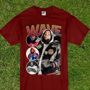Rod Wave Vintage 90s T-Shirt - Dark Red